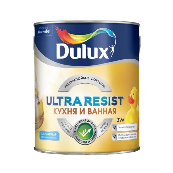 41 Краска Dulux Ultra Resist Кухня и Ванная мат BW — изображение 1