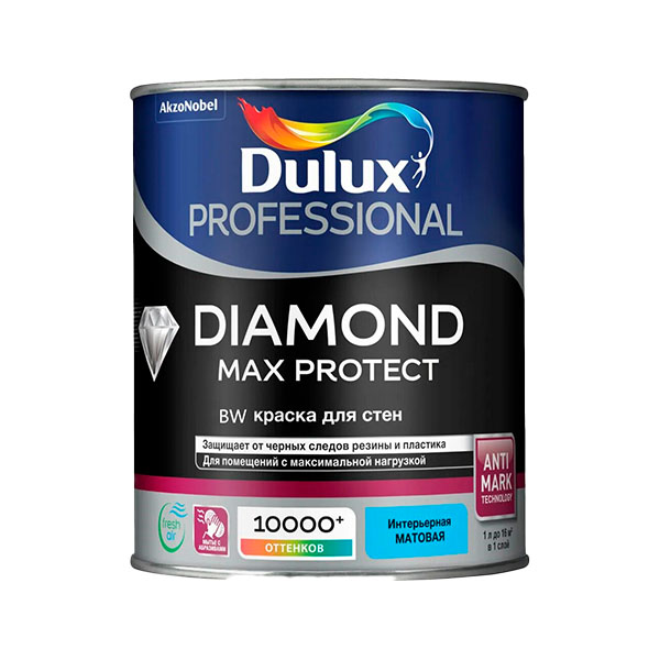 44.2 Краска Dulux PROFESSIONAL Diamond Max Protect мат BW — изображение 1