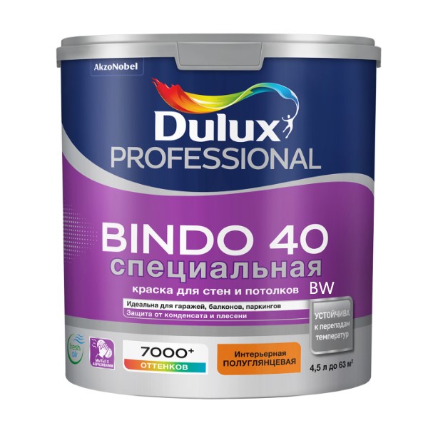 72 Краска Dulux PROFESSIONAL BINDO 40 полуглянцевая BW — изображение 1